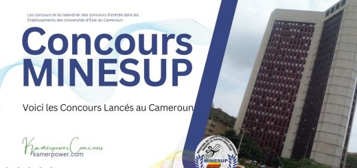 concours www.minesup.gov.cm Portail MINESUP 2025-2026