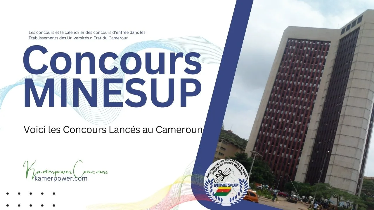 concours www.minesup.gov.cm Portail MINESUP 2024-2025