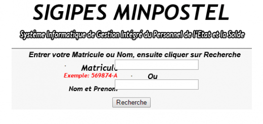 Minpostel sigipes cameroun Consultation Dossiers (SIGIPES) - Minpostel.