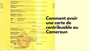 Comment avoir une carte de contribuable au Cameroun
