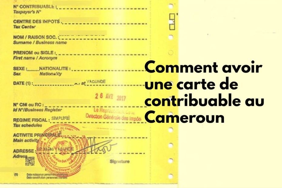 Comment avoir une carte de contribuable au Cameroun