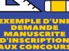 Exemples Demande manuscrite d’inscription aux concours