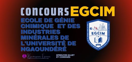 EGCIM-Université de Ngaoundéré Ecole de Génie Chimique et des Industries Minérales concours EGCIM 2026-2027