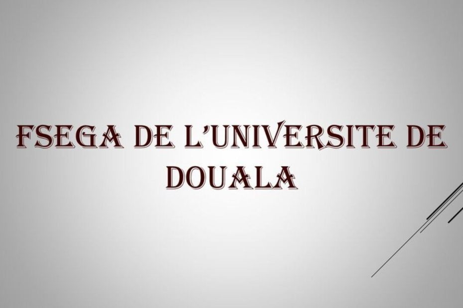 Faculté des Sciences Economiques et de Gestion Appliquée de l'université de Douala FSEGA