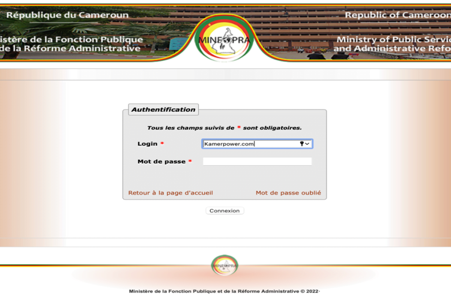 www minfopra gov cm carto : Cartographie Enrôlement en ligne personnel de l’état