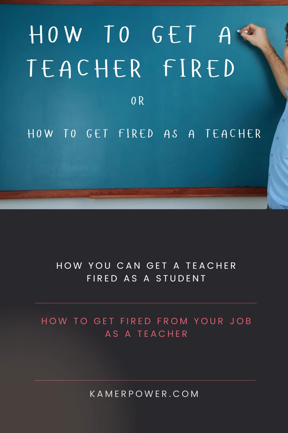 Career advice - How You Can Get a Teacher Fired As a Student | How To Get Fired From Your Job As A Teacher