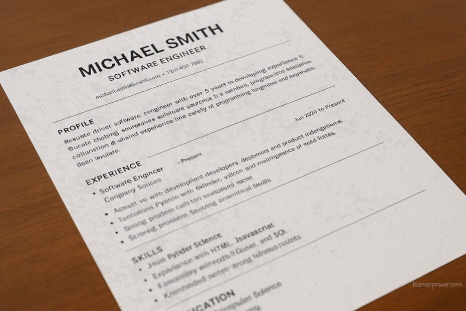 Software Engineer CV Template Free Download | How to Become a Software Engineer In 2025