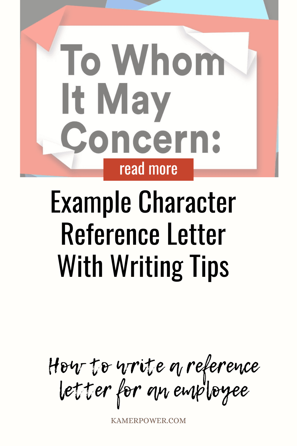 Example Character Reference Letter With Writing Tips - Reference letter sample