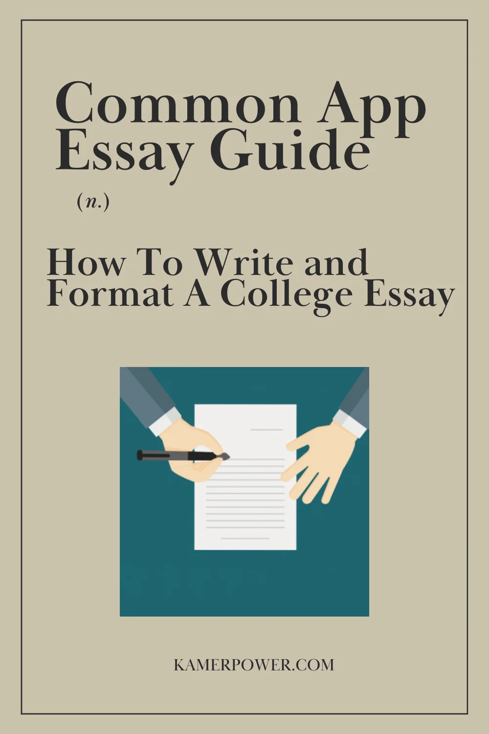 How To Write and Format A College Essay [Common App essay]