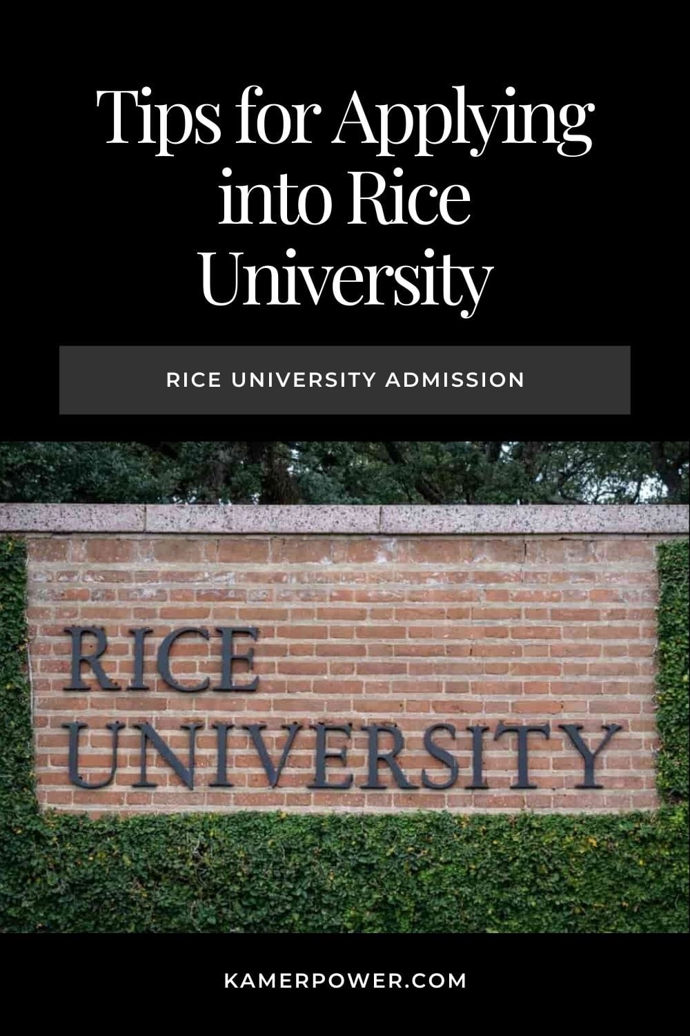 Tips for Applying into Rice University