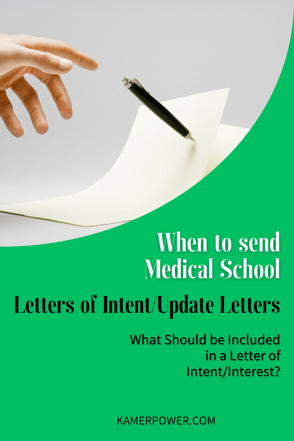 When to send Medical School Letter of Intent | Letters of Intent:Update Letters