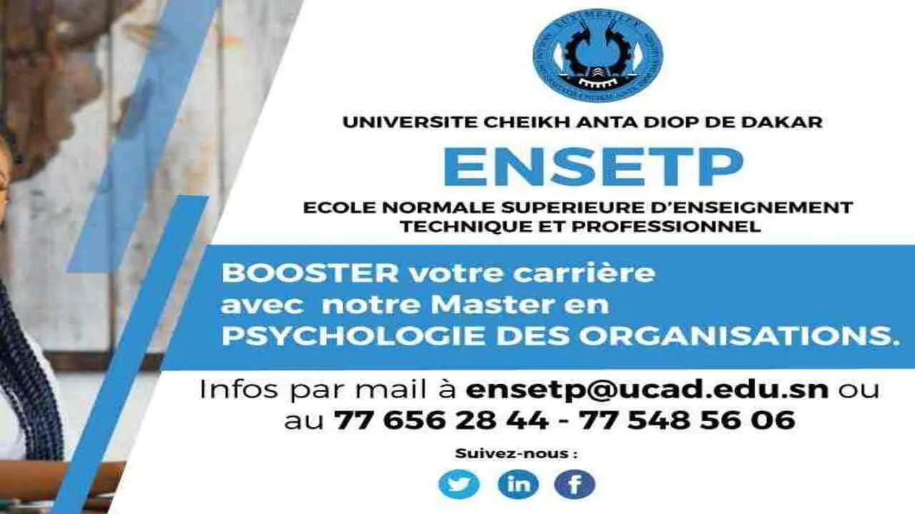 Concours de ENSETP Senegal - Enseignement Secondaire Général en Techniques Économiques
