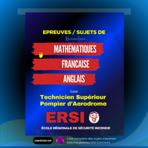 Anciennes Epreuve concours ersi asecna