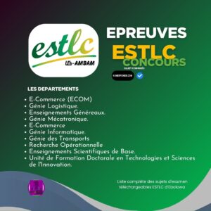Téléchargement des epreuves Concours ESTLC d’Ebolowa à Ambam Cameroun