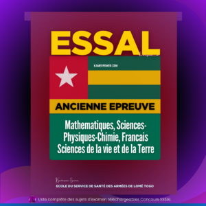 Télécharger épreuves concours ESSAL lome Togo