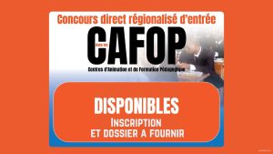 Concours CAFOP 2026 - 2027 Côte d'ivoire DECO educarrier inscription et dossier a fournir