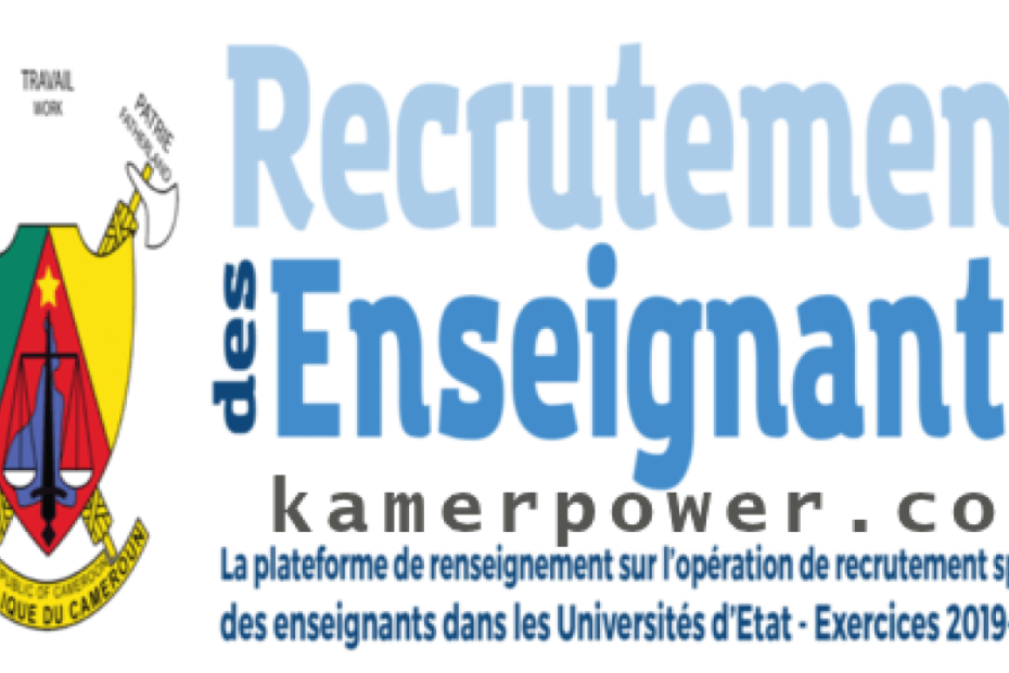 www.recrutement-special-2000minesup.gov.cm Enseignants Universités d’Etat du Cameroun 2026-2027